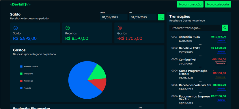 DevBills-Controle Financeiro